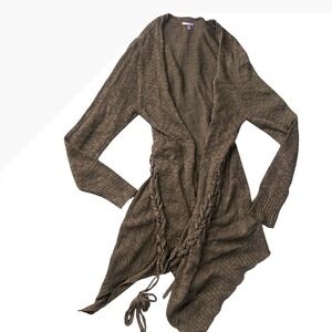 2000's‎ Earthy Mossy Green Charlotte Russe Womens Medium Knit Cardigan Sweater